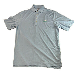 FootJoy FJ Blue Polo Shirt Golf Short Sleeve Men's Size L Athletic Fit